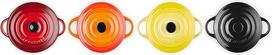 "Le Creuset" 4 mini keraminių puodelių rinkinys, po 200 ml, 10 x 5 cm, "Fire and Flame" (geltona/žerizinė/raudona/juoda), 79212105129100