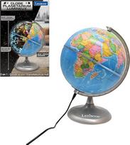 "Lexibook Globe" dieninis ir naktinis šviečiantis STEM, "2-in-1" gaublys dieną, kontūrų žemėlapis naktį - mėlyna/juoda NLJ185FR