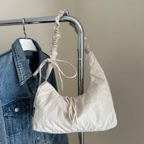 Lightweight Pleated Dumpling Bag Versatile Women's Shoulder Bag Trendy Drawstring Bag  Girls žalia