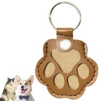 Memorial Leather Pet Hair Storage Bag Cat Paw Keychain Diy Homemade Pet Memorial Keychain For Commemorative Gift Bag Wallet