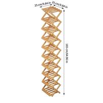 Shoe Tall Rack Wooden Large-Capacity Space Saving Tall Standing Shoe Storage Organizer For Living Room Hallway Entryway Closet