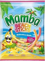 "Mamba Beach Sticks" - 1 x 160 g - keturių skirtingų rūšių vaisiniai kramtomieji saldainiai - saldainių mišinys, supakuotas atskirai