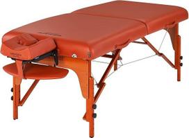 "Master Massage Santana" mobilus masažo stalas "Reiki" kosmetikos gultas Terapijos lova Masažo suoliukas Gydymo gultas sulankstomas medinis cinamono spalvos 79 cm