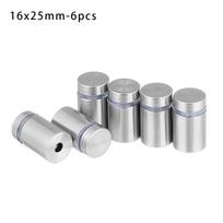 Decor Rack Spacer Holder Advertisement Standoffs Pin Billboard Fixing Screws Advertising Board Fixed Nails Glass Fasteners 16x25mm-6pcs