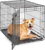 "MidWest Homes for Pets iCrate" 3 pėdų sulankstoma šunų dėžė 1 durų pertvara Nesandarus dėklas Saugūs užraktai Metalinė viela vidutinėms ir didelėms veislėms Nešiojama sunkiasvorė, lengvai montuojama