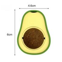 Catnip Avocado Ball Rotatable Wall Stickup Cat Toy Mint Teeth Cleaning Grinding Chew Toy Pet Interactive Pet Cat Supplies