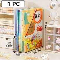 Desktop Transparent File Storage Rack Book Stand Desk Organizer Office Home Book Stand Simple Vertical Storage Box For Student
