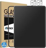 "Mothca Matte for Tempered Glass for iPad Pro 12.9 Inch (2021/2020/2018), 2 matinių ekrano apsaugų pakuotė + 2 vnt. kameros apsauga, antirefleksinė apsauginio stiklo ekrano apsauginė plėvelė (2 + 2 vnt.)