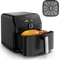 "Moulinex" itin didelės talpos 7,5 l oro keptuvė, 8 iš anksto nustatytos programos, kompaktiško dydžio, "Easy Fry Mega EZ8558F0", juoda