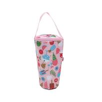 2025 New Print Milk Tea hand-held Cup Holder Insulated fresh-keeping Cup Holder Office Portable Cup Bag Carrying Milk Tea Covers rožinė