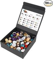 "Nespresso" kapsulių pradinis rinkinys - 100 originalių kapsulių elegantiškoje dėžutėje - 10 rūšių - išbandyti, dovanoti ir taupyti
