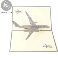 Pop 3D Up Invitation Card Airplane Greeting Cards Christmas Birthday Valentine Invitation Thank You Cards Thanksgiving Gift Card