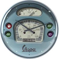 "Nostalgic-Art" retro sieninis laikrodis, skersmuo 31 cm, "Vespa" - spidometras - dovanų idėja motorolerių gerbėjams, originalus licencijuotas produktas (OLP), didelis virtuvės laikrodis, senovinis dizainas