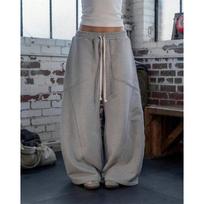 American high street hip hop hiphop casual pants New foreign trade hot-selling loose wide-leg long pants S pilka spalva