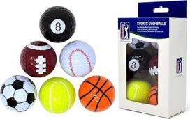 "PGA Tour Fun Sport" golfo kamuoliukai (6 vnt.), vienspalviai, įvairiaspalviai