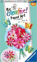 "Ravensburger BeCreative Paper Art Flowers & Butterflies" - amatų rinkinys vaikams nuo 6 metų, popierinės figūrėlės mergaitėms ir berniukams - 23678 - gimtadienio dovanos, dekoracijos sau