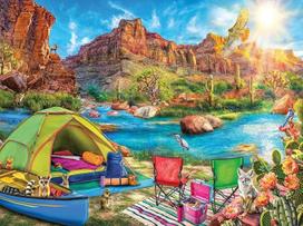 "Ravensburger Canyon Camping" 1500 dalių dėlionė suaugusiesiems - 12001007 - rankų darbo įrankis, pagamintas Vokietijoje, kiekviena detalė kartu