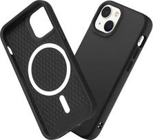 "RhinoShield" dėklas, suderinamas su (iPhone 13 mini), "SolidSuit" - suderinamas su "MagSafe", smūgius sugeriantis ir plonas apsauginis dėklas su aukščiausios kokybės apdaila, apsauga nuo kritimo iš 3,5 m aukščio, klasikinės juodos spalvos