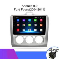 9 colių Android 9.0 GPS navigacijos jutiklinis ekranas keturių branduolių automobilinis radijas, skirtas Ford Focus Exi AT 1+16G sidabras