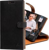 "Snakehive" "Samsung S23 Ultra Leather Flip Case" dangtelis su kortelių lizdais ir stovo funkcija (juodas)