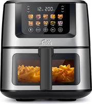 "Solis Air Fry" karšto oro keptuvė - sveikas maistas, 80 % mažiau riebalų, 7,5 l XXL talpa, 10 programų ir 3D oro cirkuliacija traškiems rezultatams, 100 % be PFAS (juoda)