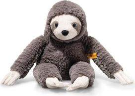 "Steiff Sanny Sloth" 35 cm tamsiai pilkos spalvos, minkštas žaislas-lenktynininkas, pagamintas iš minkšto pliušo, skirtas mergaitėms ir berniukams, skalbiamas skalbimo mašinoje, šviesiai pilkos spalvos