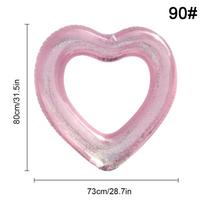 Translucent sequin love swimming ring thickened PVC water toy heart-shaped swimming ring armpit ring