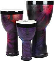 "Toca" lizdiniai būgnai "Djembe Freestyle II" TSSND-3PCWP-FP 3 dydžių rinkinys 8 / 10 / 12 colių Woodstock Purple
