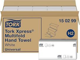"Tork Xpress" daugiasluoksniai rankšluosčiai, universalūs, balti, skirti "Tork H2" daugiasluoksnei sistemai, rankšluosčiai rankoms, 1 sluoksnis, 20 x 250 lapų, balti