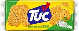 "TUC Sour Cream & Onion" - traškūs krekeriai su grietinės ir svogūnų skoniu - 100 g