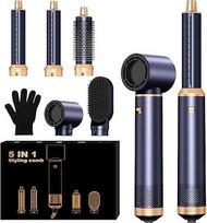 "UKLISS Airstyler 5 in 1", šukuosena ir plaukų džiovintuvas su priedais: Dovanų rinkinys, skirtas plaukų džiovinimui, garbanojimui, plaukų džiovintuvui, plaukų džiovintuvui su šepetėliu, plaukų stiliui, plaukų džiovintuvui, plaukų džiovintuvui, garbanojim