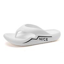 Flip Flops Mens Thong Sandals Summer 2024 New Female Shoes Thick Bottom EVA Non-slip Slide Slippers Outdoor Indoor Couples Shoes 35-36 balta