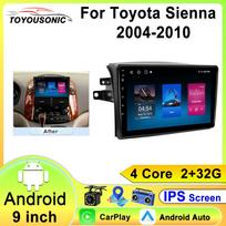 Car Radio Android For Toyota Sienna 2 XL20 2003 2004-2010 Carplay Android Auto Wireless Bluetooth  Car Multimedia Player Stereo 4 core 1GB+32GB carplay