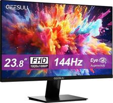 24 colių monitorius, kompiuterio ekranas, 144 Hz, FHD 1080p žaidimų monitoriai, 5 ms, VA Eye-Care kompiuterio ekranas, 99 % sRGB, VESA 75 x 75 mm, HDMI 2.0 ir DP 1.2