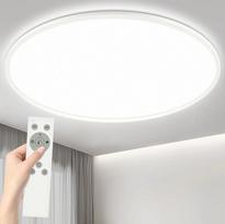 50 W LED lubų šviestuvas, plokščias, reguliuojamo ryškumo, 60 cm skersmens, lubų šviestuvas su nuotolinio valdymo pulteliu, 3000-6500 K, modernus itin plonas, apvalus lubų šviestuvas, reguliuojamo ryškumo, skirtas svetainei, miegamajam, vaikų kambariui, b