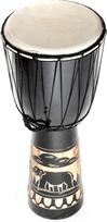 60 cm didelis Djembe būgnas Bongo būgnas Elephant Brown Fair Trade Top Sound Black