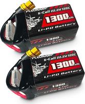 6S Lipo baterija 1300 mAh 22.2 V 120C su XT60 kištuku įkraunama didelės talpos RC drono baterija Minkštas dėklas tinka RC FPV RC lenktynių dronui Quadcopter