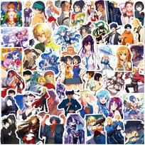 200 Anime Derinami ir derink lipdukų, Lagamino šalmo automobilio lipdukai, Animaciniai grafiti lipdukai