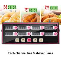 220V Kitchen Timer Digital Timer Cooking Timing LCD Display Clock Shaking Reminder Commercial Restaurant 8 independent Channel