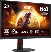 AOC Gaming Q27G4ZR 27 colių Quad HD monitorius, 240 Hz, 1 ms, suderinamas su "G-Sync", HDR400 (2560 x 1440, 2x HDMI 2.0, DisplayPort 1.4), juodas/raudonas