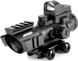 AOMEKIE Šautuvo optinis taikiklis 4 x 32 mm su 20 mm/22 mm bėgeliu Airsoft Raudonasis taškas Visor Sight Raudonasis taškas Visor skirtas medžioklei Airsoft ir arbaletui