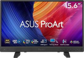 ASUS ProArt PA16USV 15,6 colių 4K UHD profesionalus monitorius (16:9 IPS, 3840 x 2160, 100 % sRGB, Calman, HDR10, 12G SDI prievadas, 7,5 W USB-C, HDMI, USB šakotuvas, stovas)
