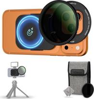 Atnaujintas 67 mm telefono objektyvo filtro adapterio laikiklis + ND adapteris "iPhone 17 16 15 14 Pro Max Plus Air", dvipusis magnetinis telefono objektyvo filtro žiedas su 1/4-20 colių ir šaltojo bato ištraukimo funkcija, tinkantis "17 Pro Max
