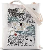 BAUNA Operos fantomas muzikos Tote Bag, Brodvėjaus muzikinis daugkartinio naudojimo maisto prekių pirkinių krepšys Brodvėjaus teatro dovana