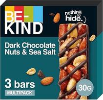 BE-KIND Riešutų batonėlis Tamsus šokoladas, riešutai ir jūros druska 3 x 30 g