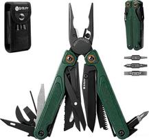 BIBURY 25-in-1 Multitool Multifunktionszange, YG12 Hartmetall-Schneide, G10-Griff, 3Cr13 Edelstahl, Outdoor Camping Werkzeug inkl Bitsatz und Nylontasche, für Fahrrad, DIY und Reparatur