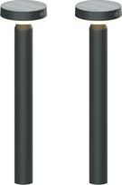 BOLD 2 saulės kelio žibintų rinkinys, 50 cm saulės žibintai, skirti naudoti lauke, su judesio jutikliu (lauko žibintai su PIR jutikliu, 100° ir 6 m, su saulės baterija ir USB įkrovimu, atsparūs atmosferos poveikiui, IP44, 3000 K šiltai baltos spalvos) - G