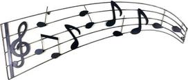 BWA New Metal Wall Art Decor - Light Scroll - Music Sweep Score