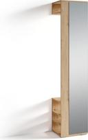 byLIVING Ben/Wardrobe Artisan Oak Look šviesiai ruda su veidrodžiu / veidrodinė prieškambario spinta su drabužių kabykla ir lentyna W 40 x H 184 x D 35 cm