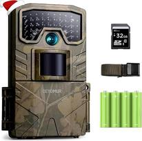 CEYOMUR 20MP 1080P medžioklės kamera su IR naktinio matymo funkcija, laikmačiu ir dizainu, atspari vandeniui IP66 su 32GB SD kortele ir baterijomis, skirta medžioklei ir faunos stebėjimui